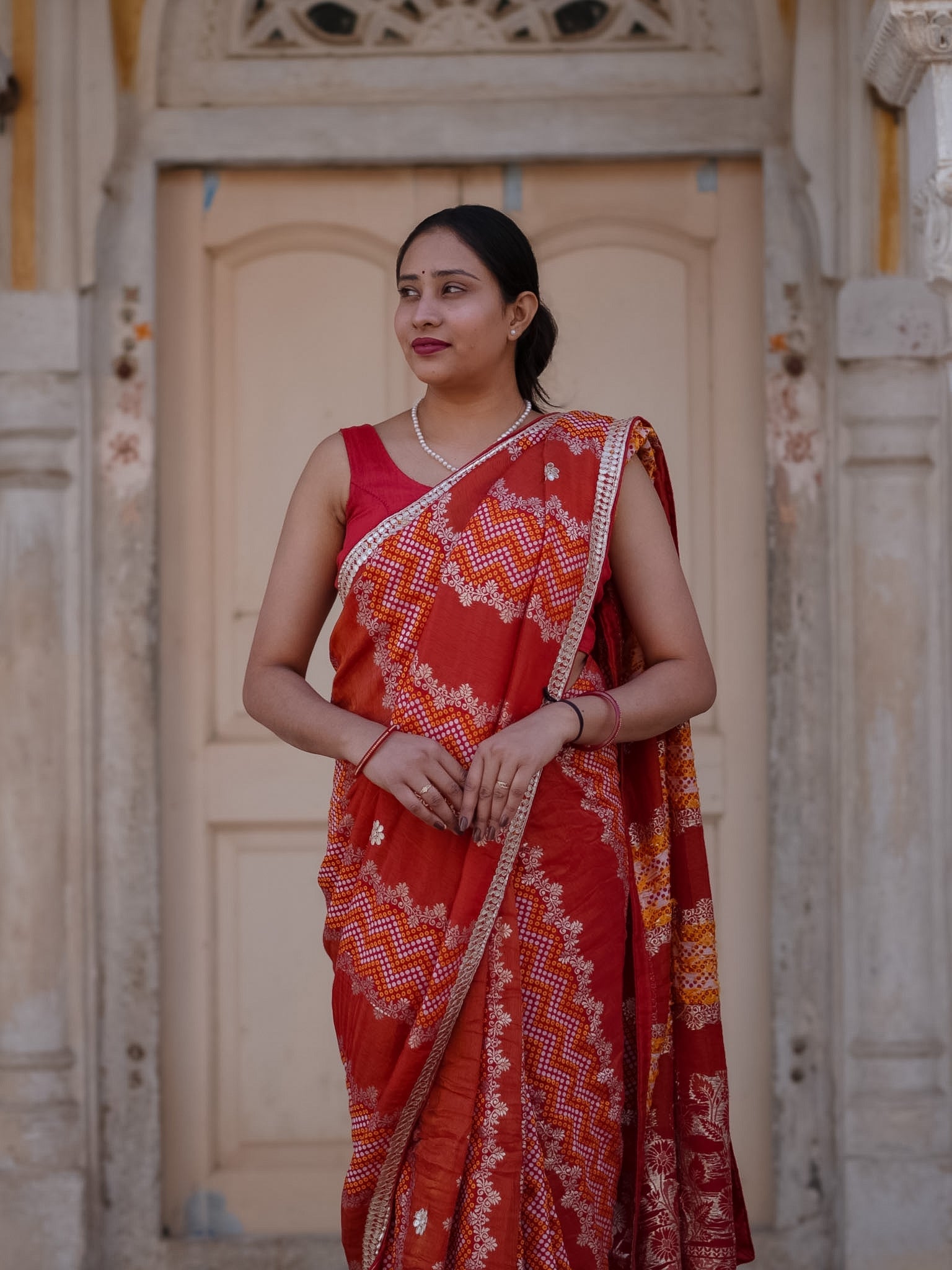 Buy Festive Special Dola Silk Saree Banarasi Design Tanmira  Image 4