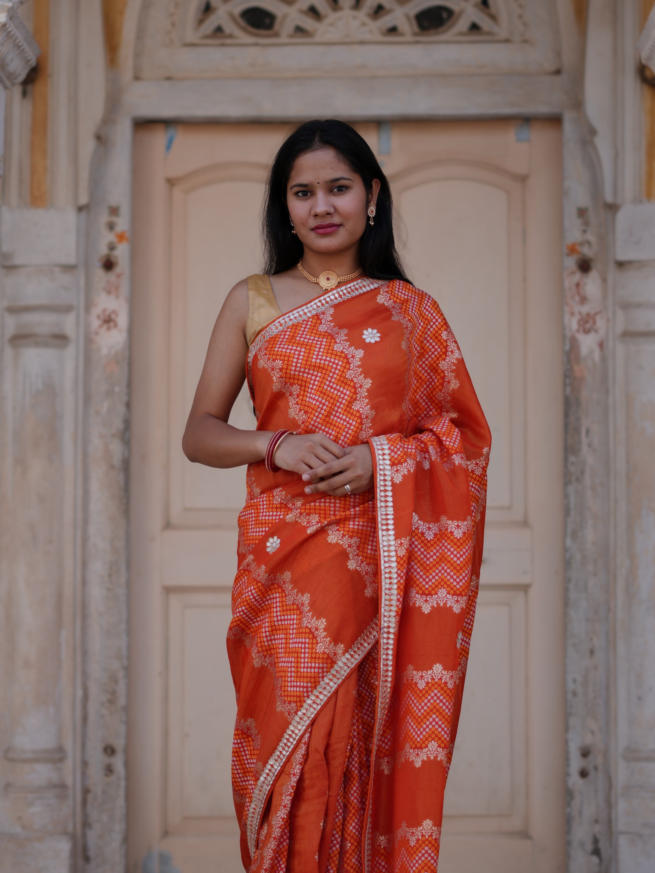 Buy Festive Special Dola Silk Saree Banarasi Design Tanmira  Image 4