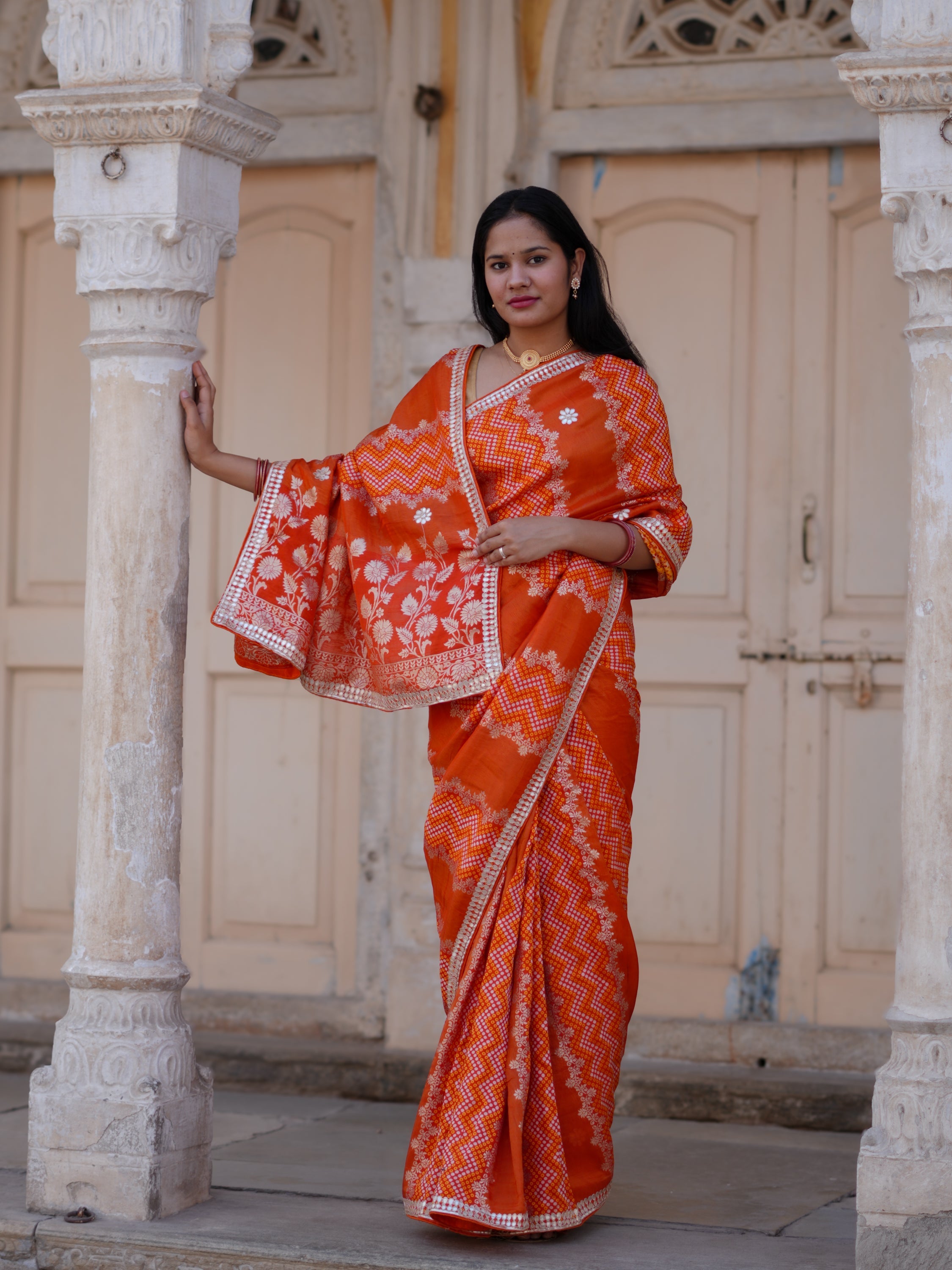 Buy Festive Special Dola Silk Saree Banarasi Design Tanmira  Image 5