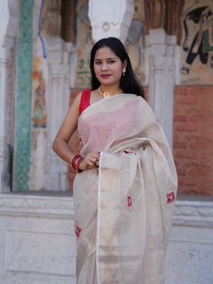 Buy New Traditional Banarasi Saree With Festive Wear Tanmira  image 4