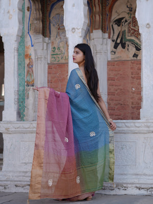 Buy Banarasi Organza Saree With Festive Wear Tanmira  image 6
