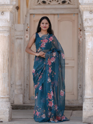 Buy Printed Saree for Everyday Casual Wear Tanmira  image 1