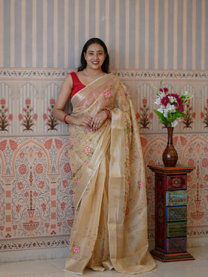 Buy Traditional Saree With Banarasi Touch Kashida Work Tanmira 