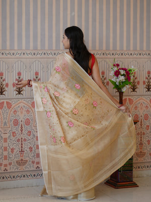 Buy Traditional Saree With Banarasi Touch Kashida Work Tanmira 