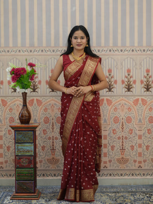 Buy Bandhani Saree With Zari Weaving Border Tanmira 