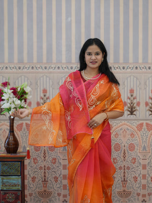 Buy Kota Doriya Bikaneri Saree with Gota Patti Work Tanmira 