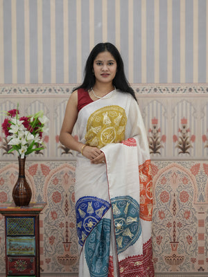 Buy Bandhani Saree With Gota Patti Border Work Tanmira 