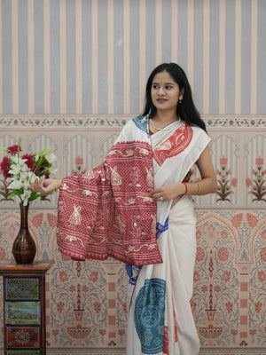 Buy Bandhani Saree With Gota Patti Border Work Tanmira 