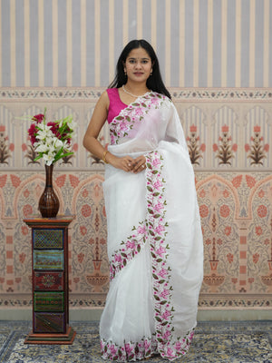 Buy Crush tissue silk Bollywood Style saree Tanmira 