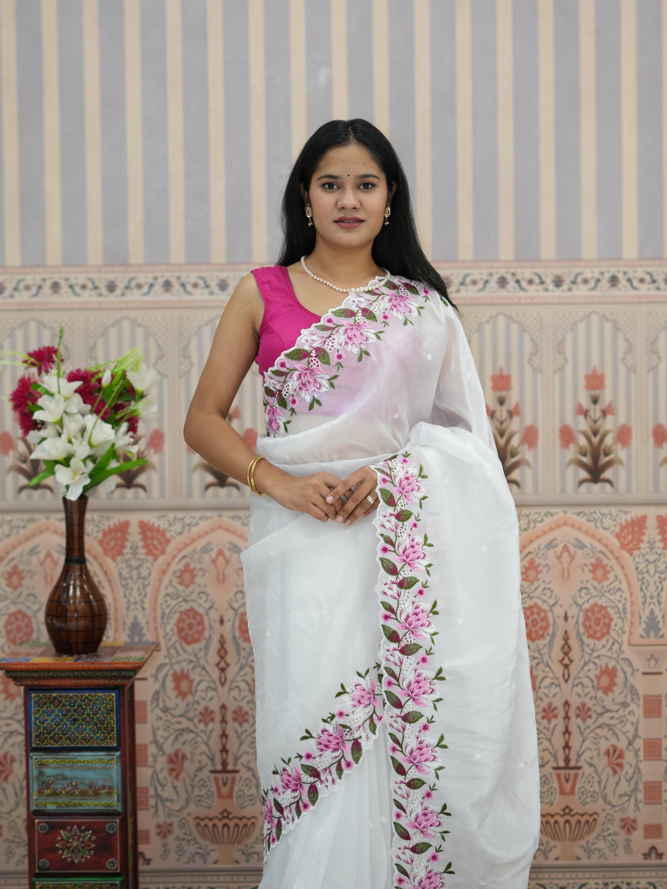 Buy Crush tissue silk Bollywood Style saree Tanmira 