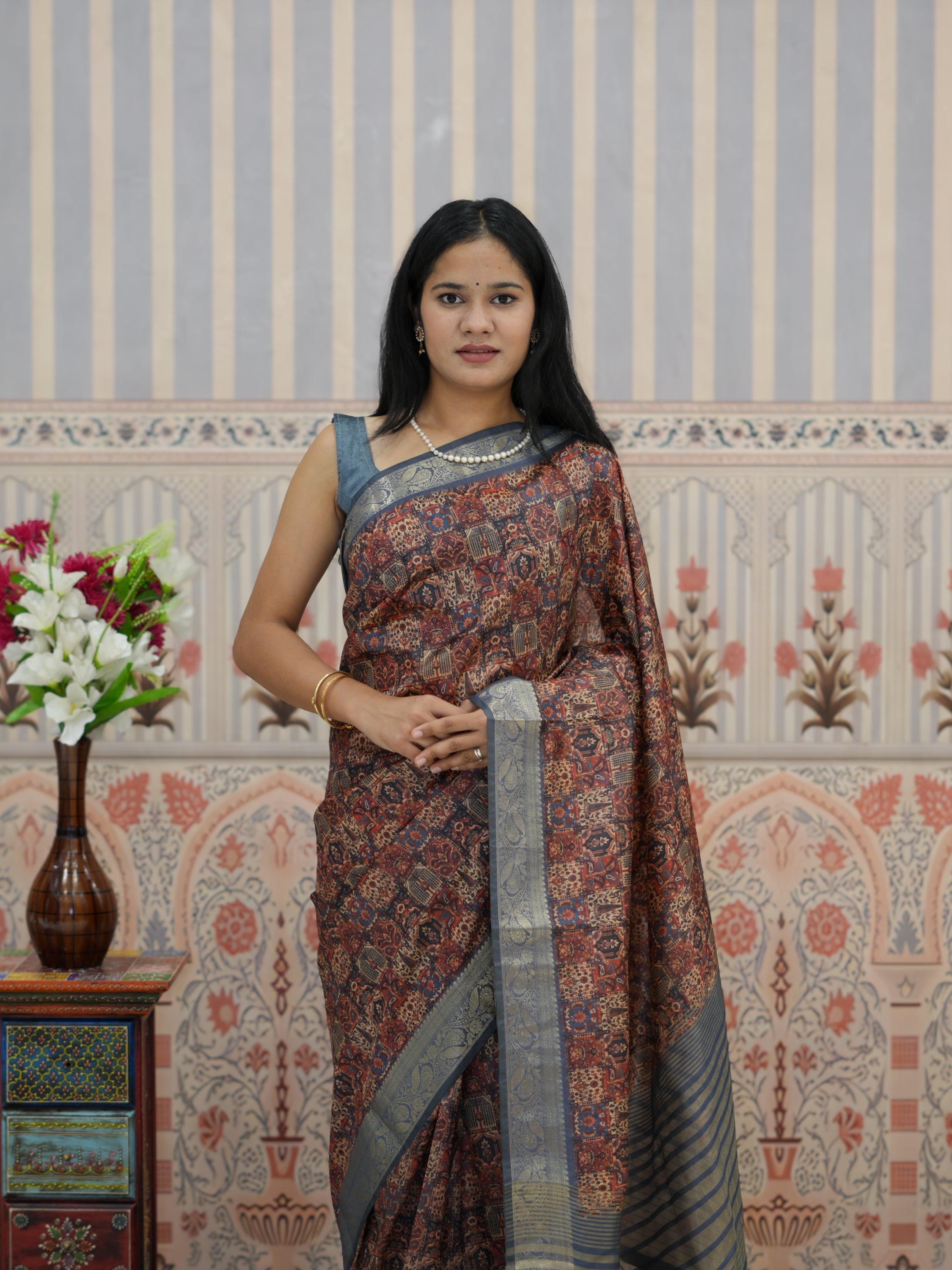 Buy Cotton Silk Printed Style Saree Tanmira 