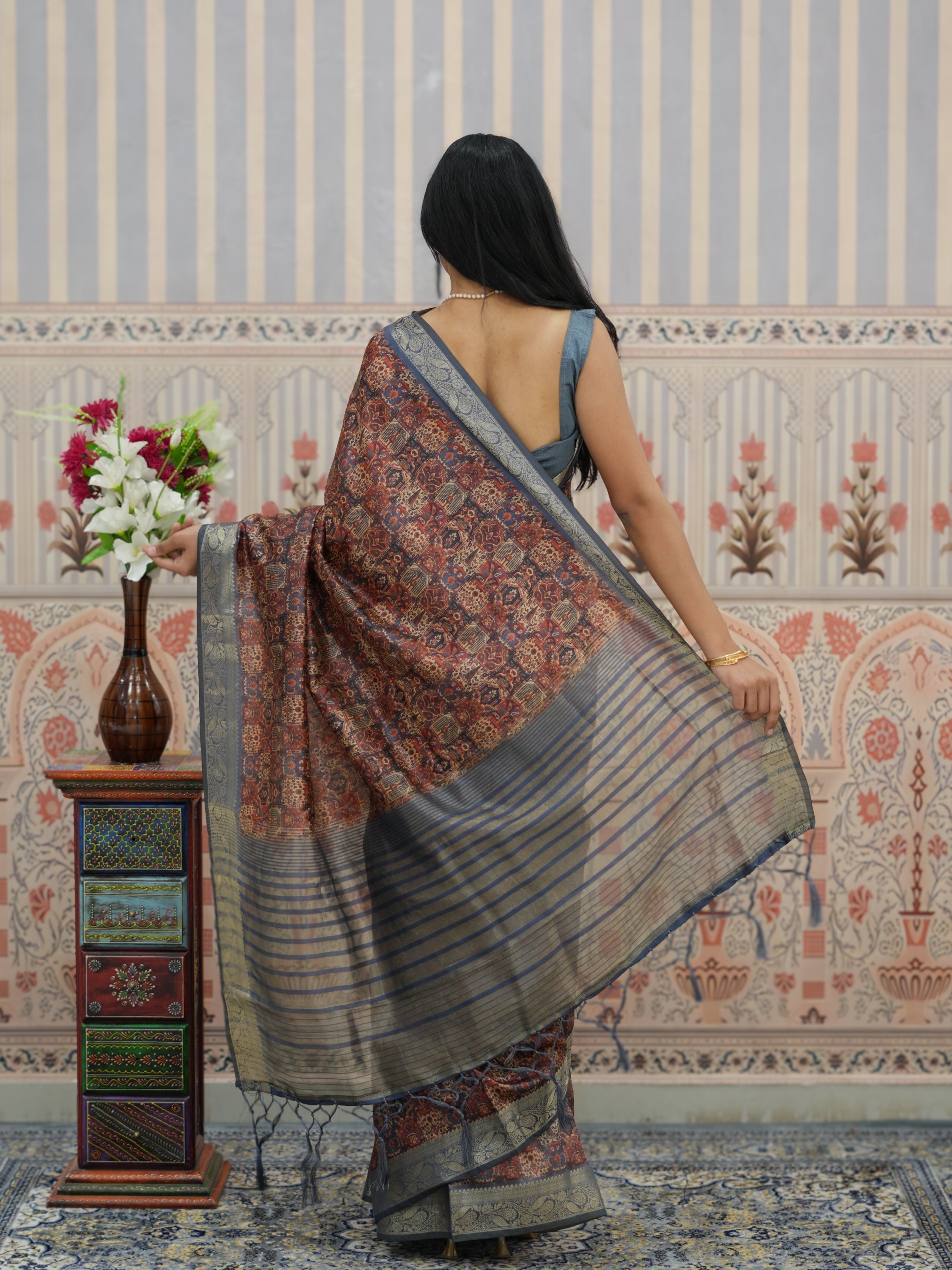 Buy Cotton Silk Printed Style Saree Tanmira 