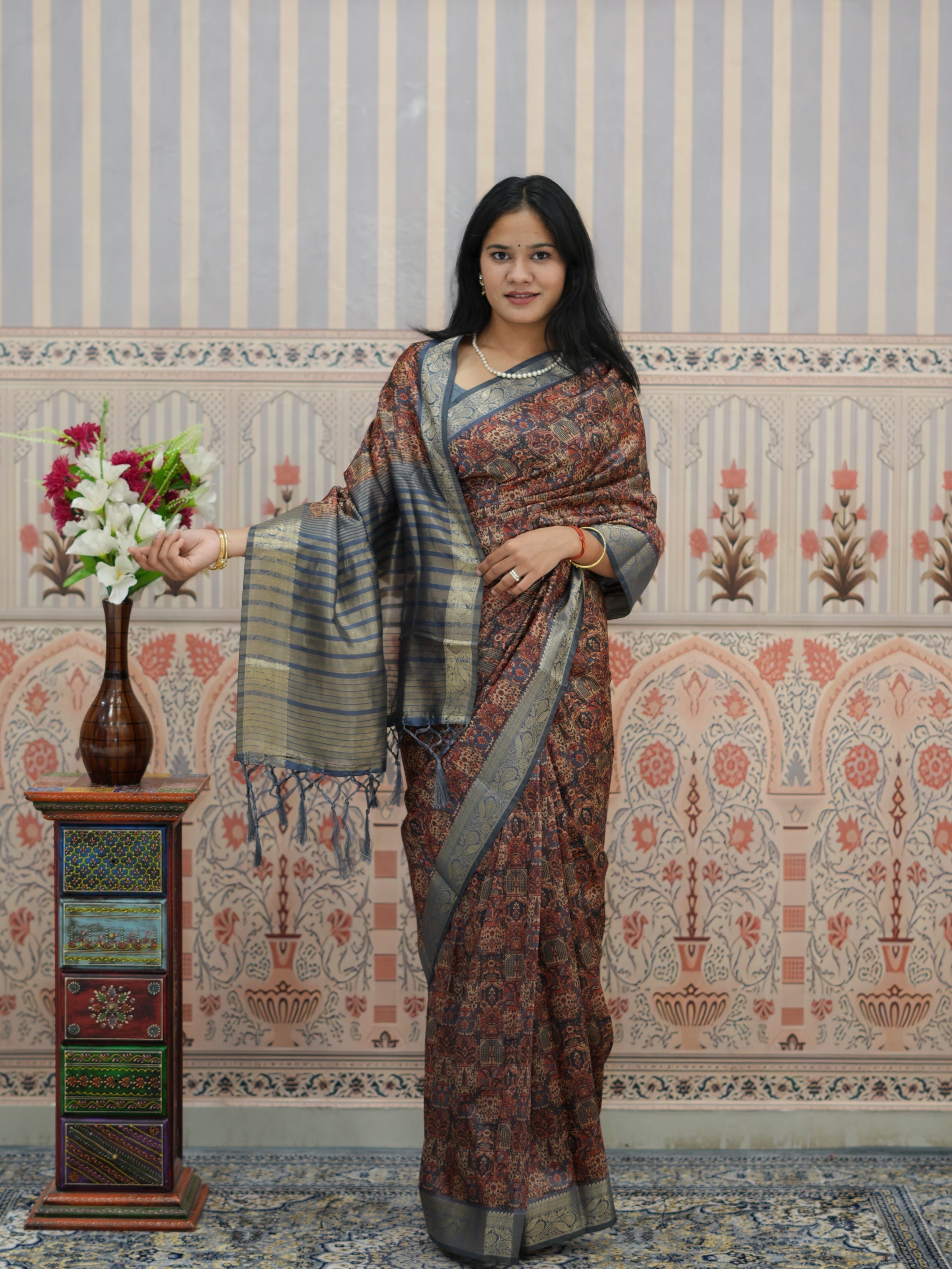 Buy Cotton Silk Printed Style Saree Tanmira 