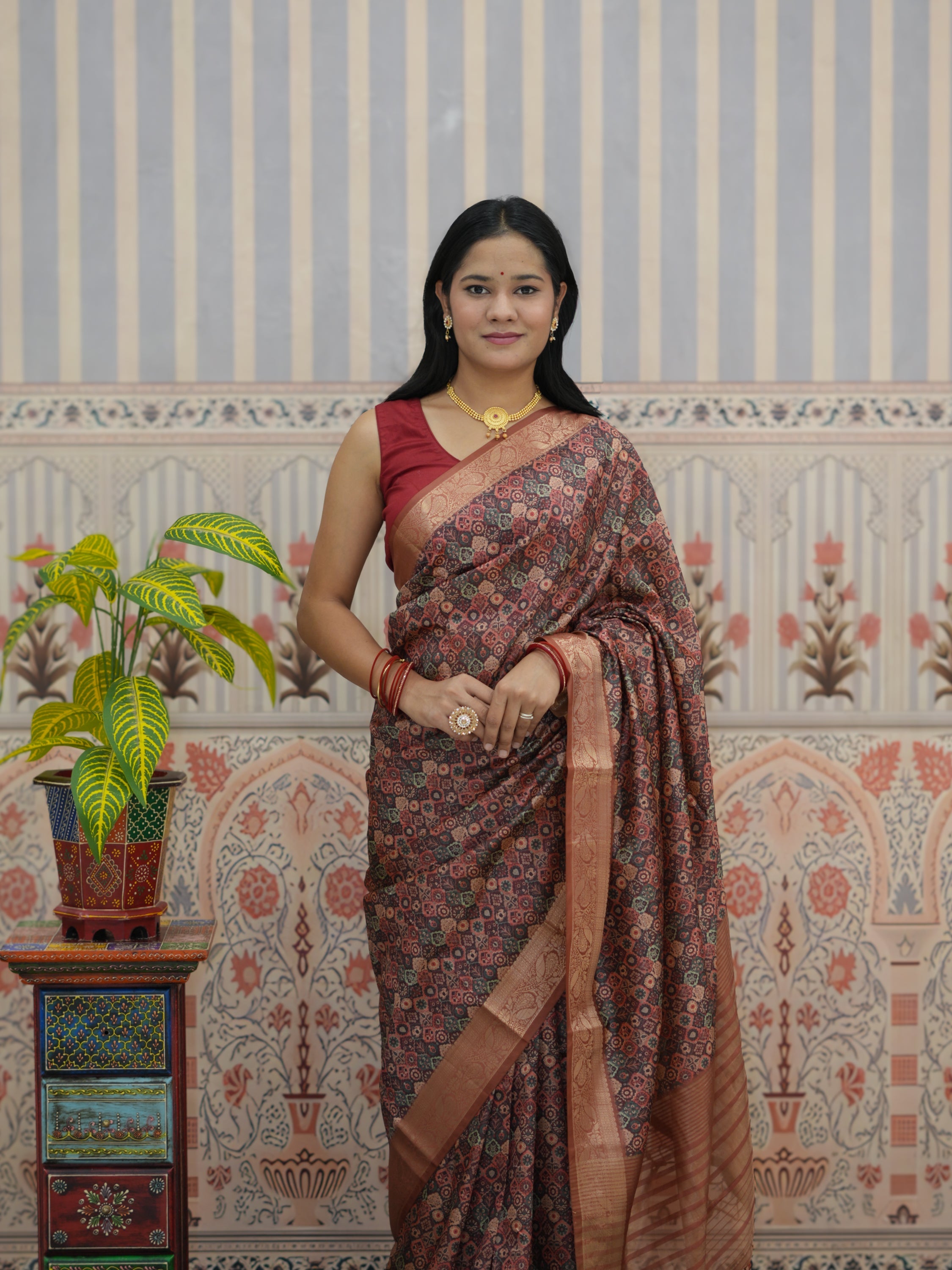 Buy Cotton Silk Printed Style Saree Tanmira 