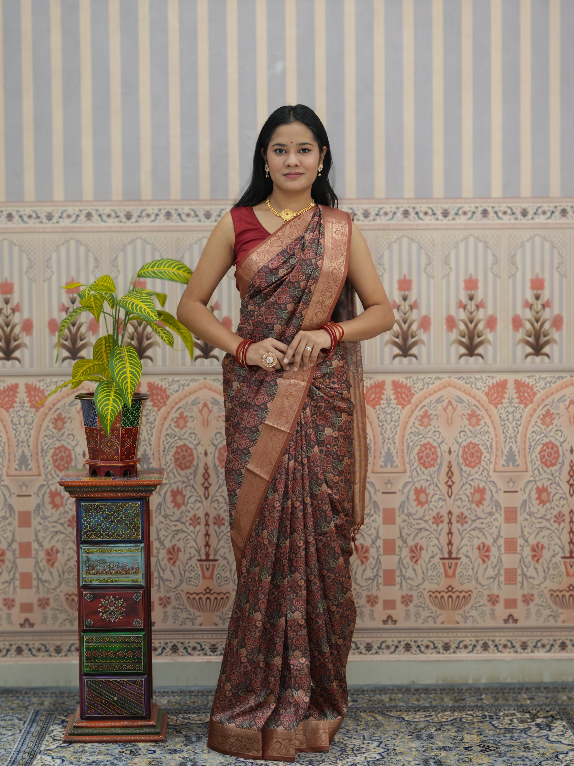 Buy Cotton Silk Printed Style Saree Tanmira 