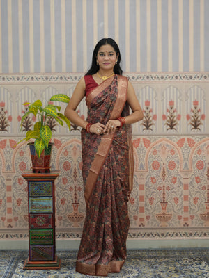 Buy Cotton Silk Printed Style Saree Tanmira 