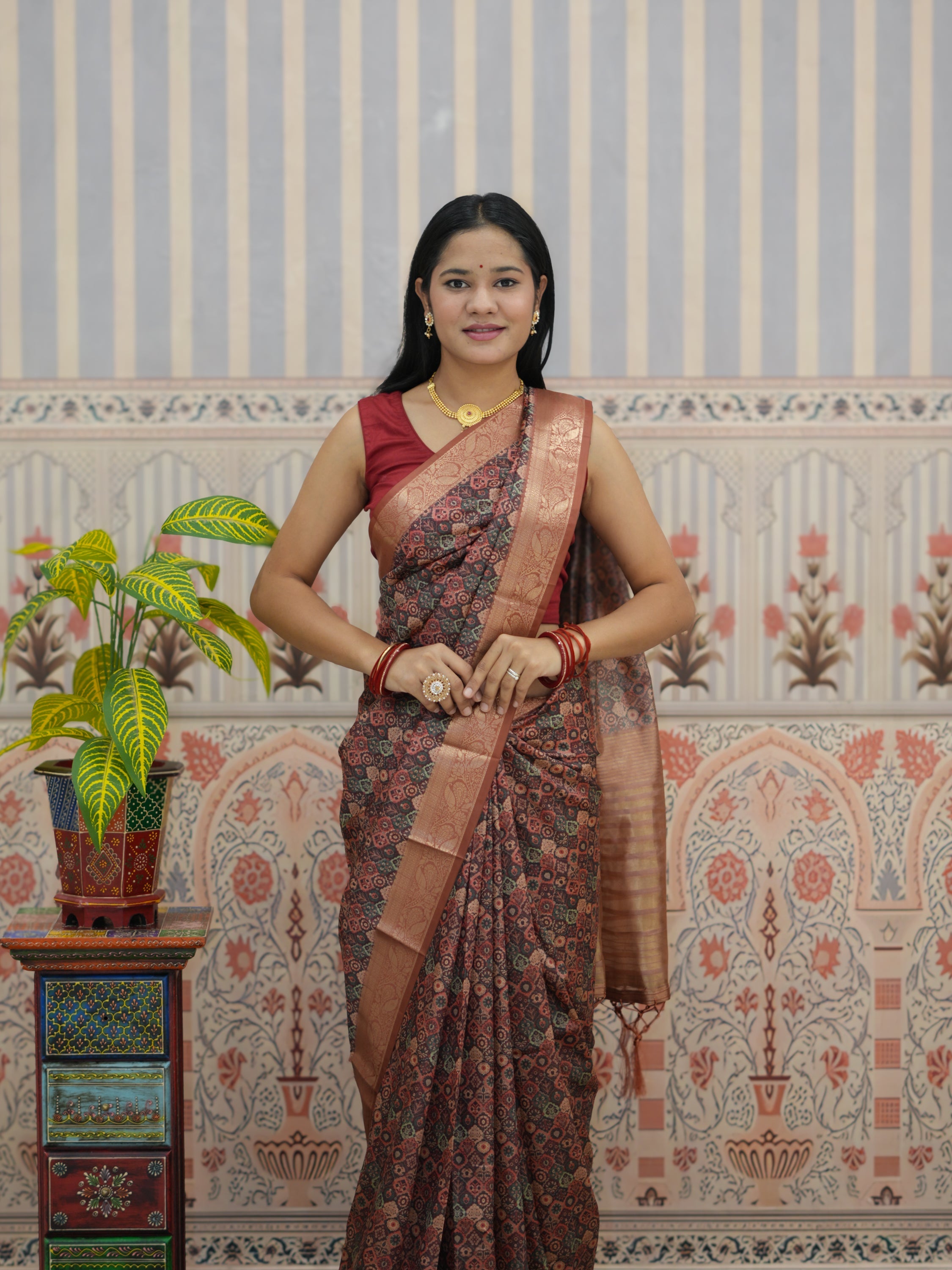 Buy Cotton Silk Printed Style Saree Tanmira 