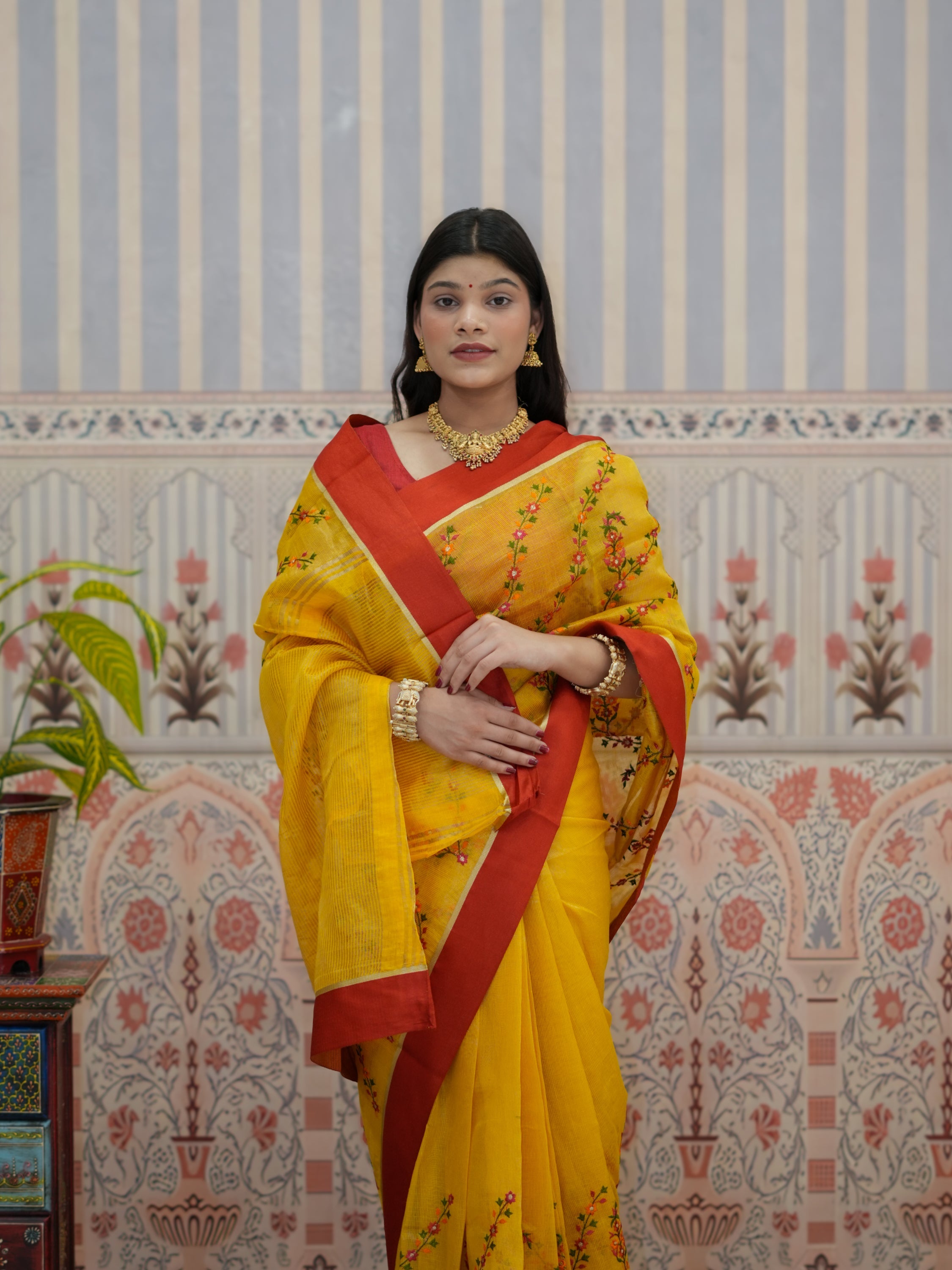 Buy Kota doriya Banarasi With Kashida Work Saree Tanmira 