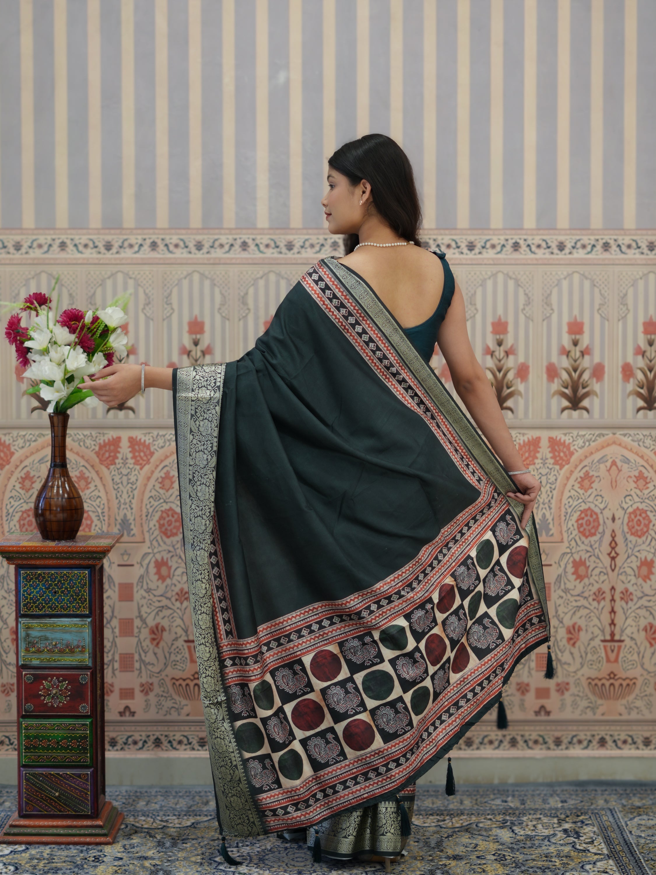 Buy Upada Silk with  Banarasi Style Saree Tanmira 