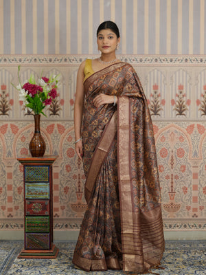 Buy Printed Saree With Festive Wear
