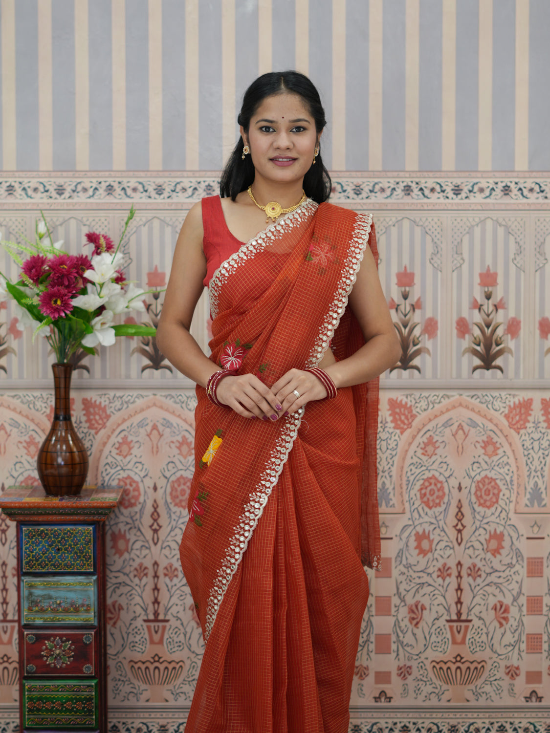 Buy Banarasi Style Kota Doriya Saree Tanmira 