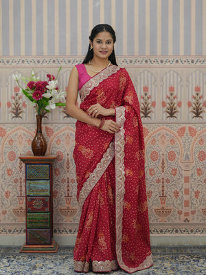 Buy Festive Special Dola Silk Bandhani Saree Tanmira 