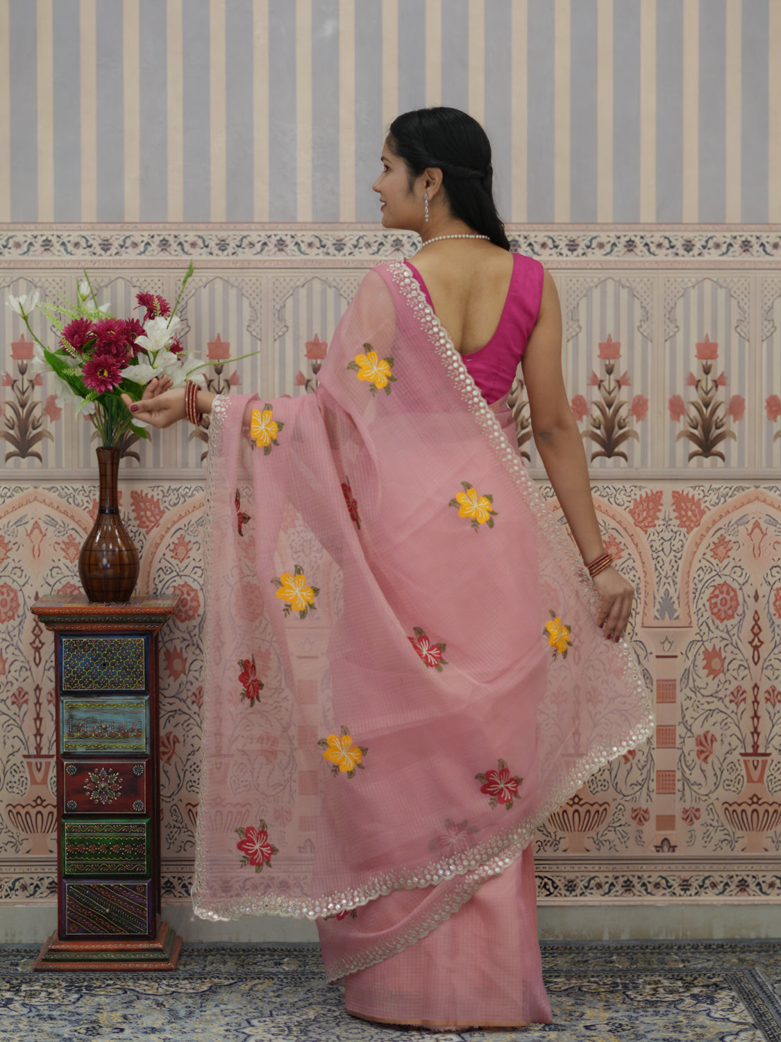 Buy Banarasi Style Kota Doriya Saree Tanmira 