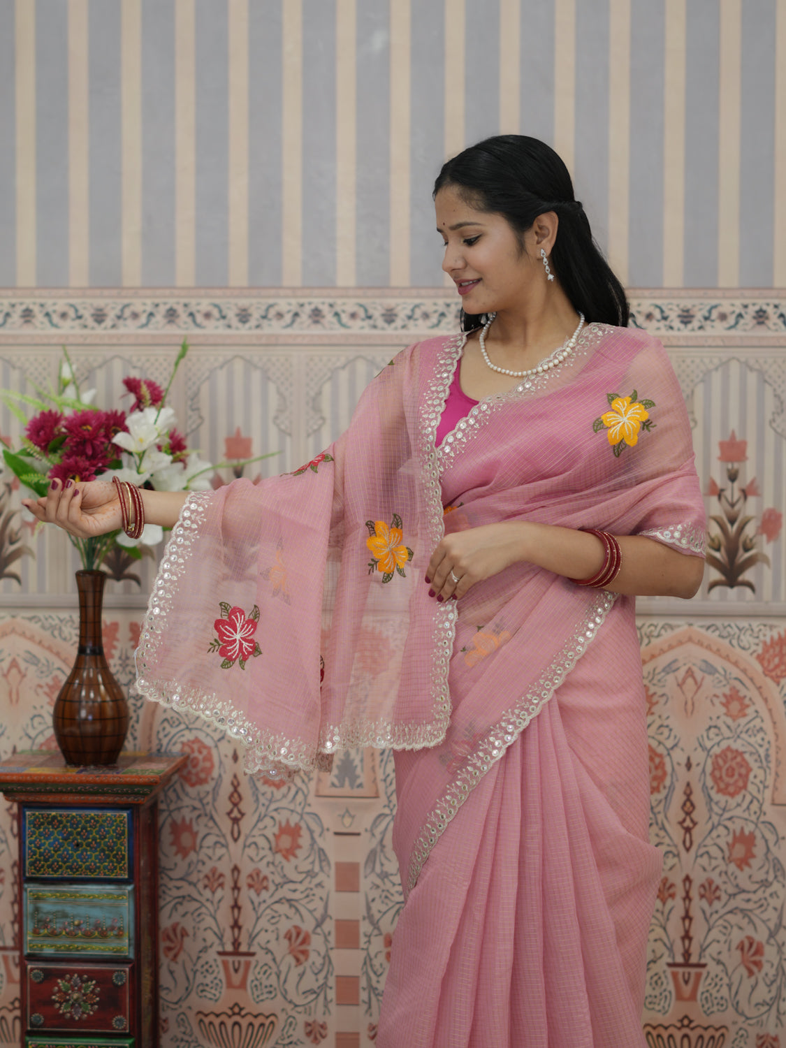 Buy Banarasi Style Kota Doriya Saree Tanmira 