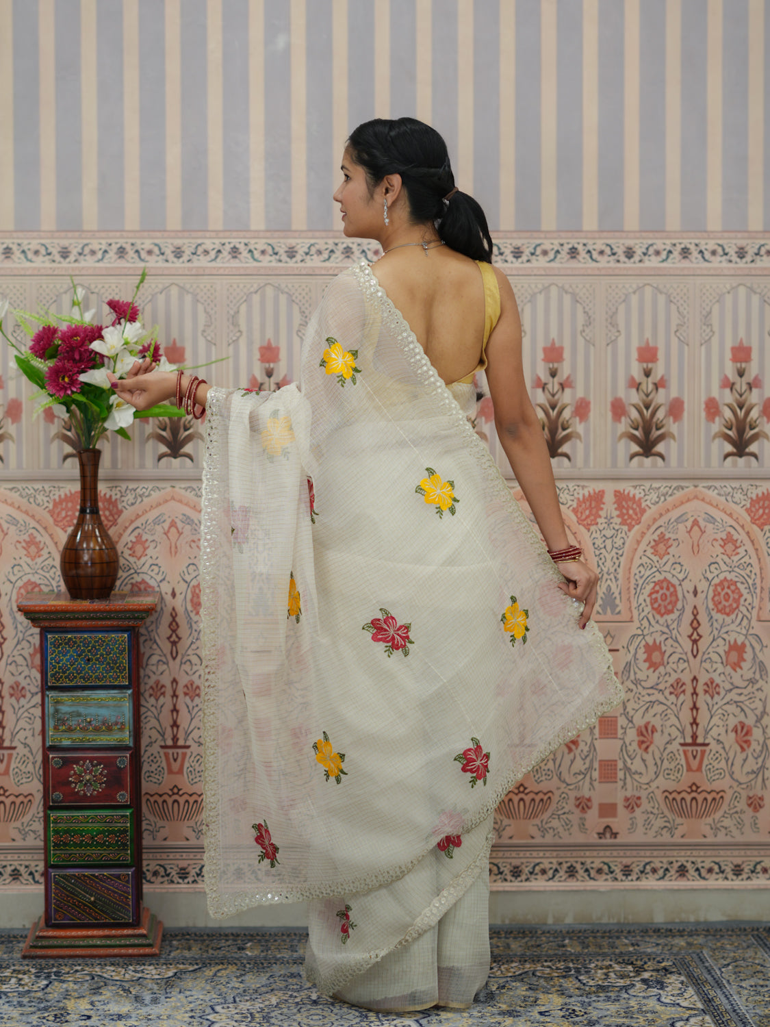 Buy Banarasi Style Kota Doriya Saree Tanmira 