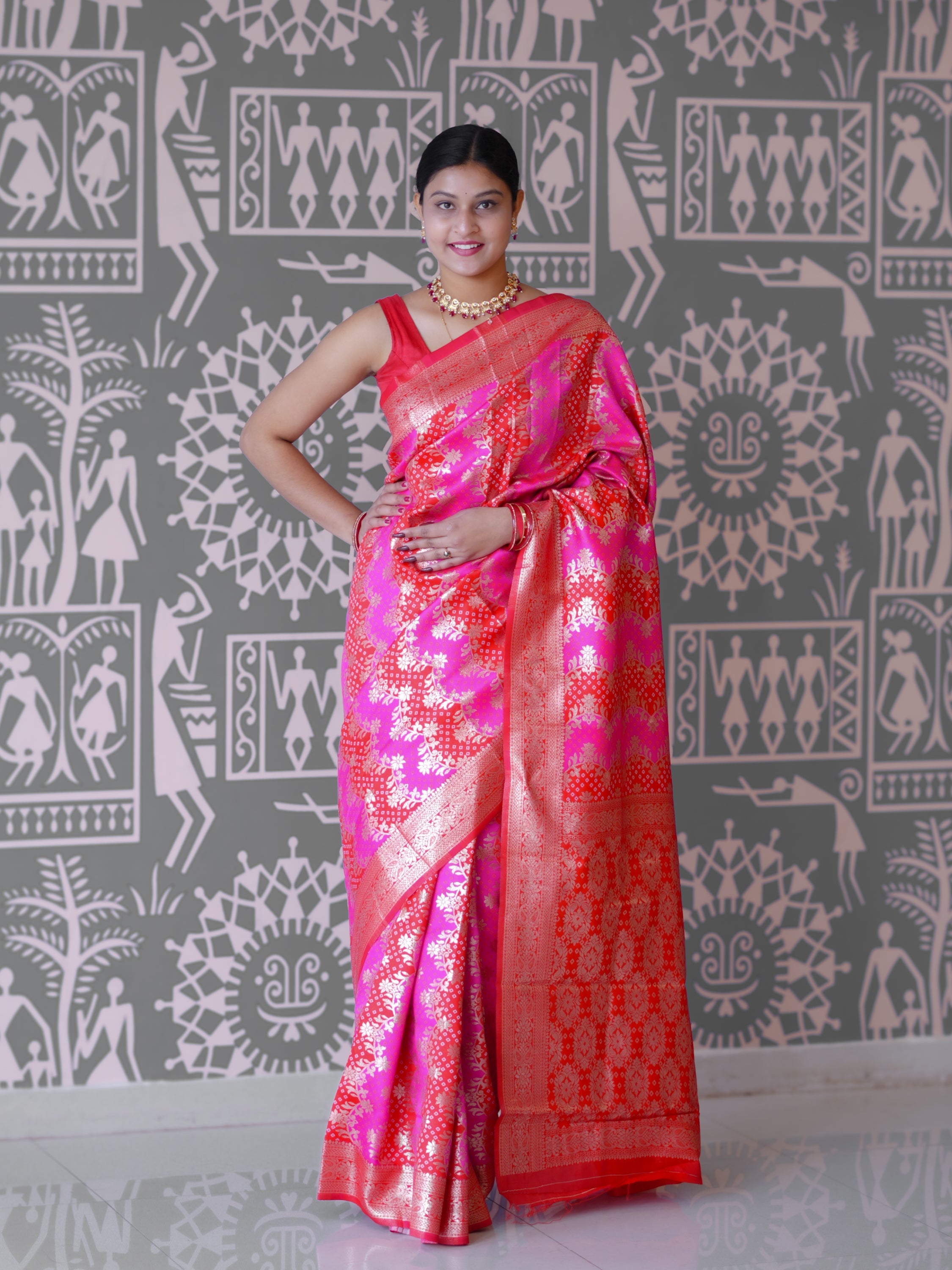 Buy New Royal Festive Collection Bandhani Saree with Traditional Wear Tanmira 