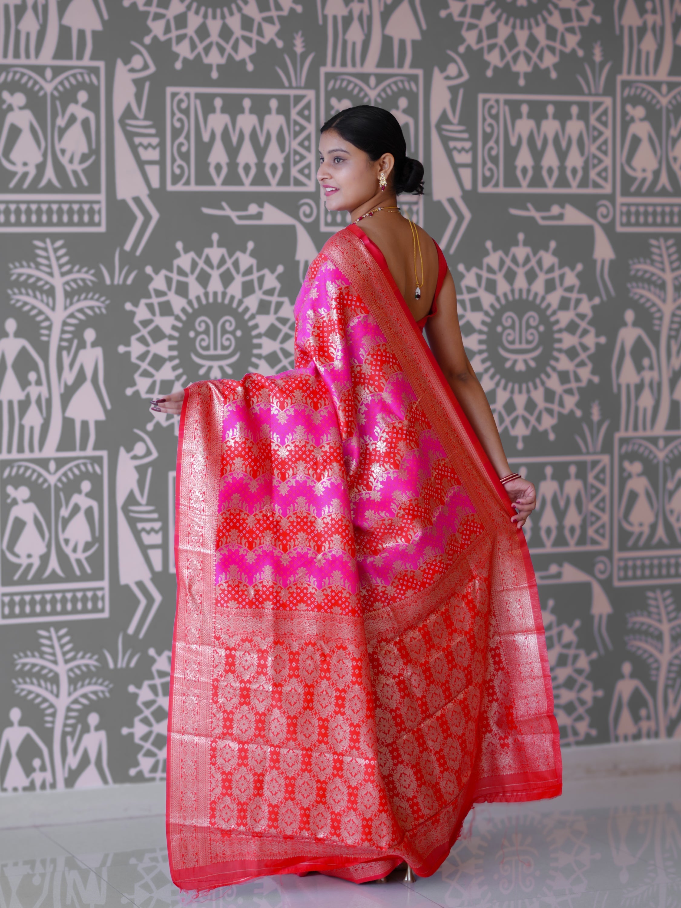 Buy New Royal Festive Collection Bandhani Saree with Traditional Wear Tanmira 