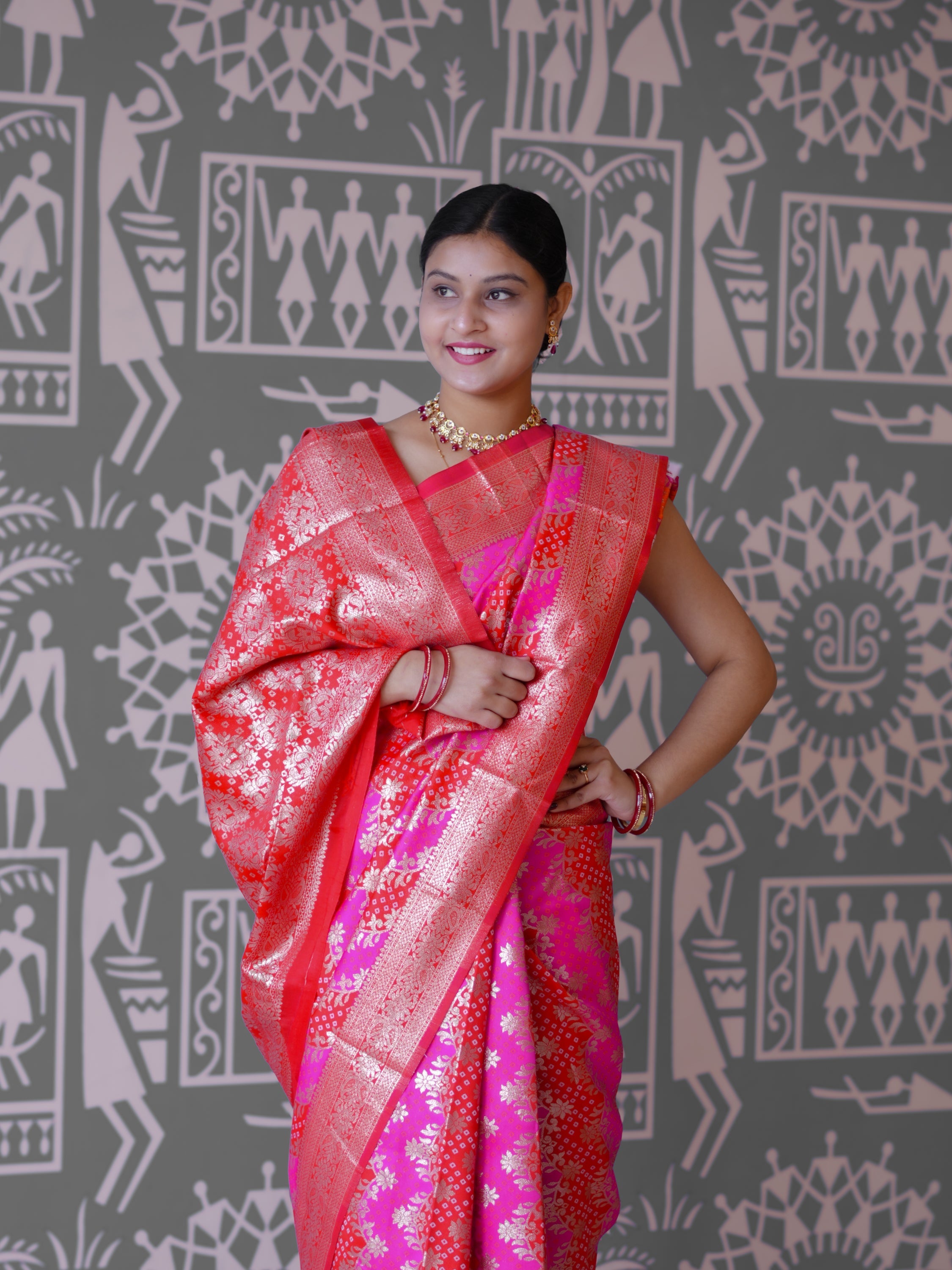 Buy New Royal Festive Collection Bandhani Saree with Traditional Wear Tanmira 