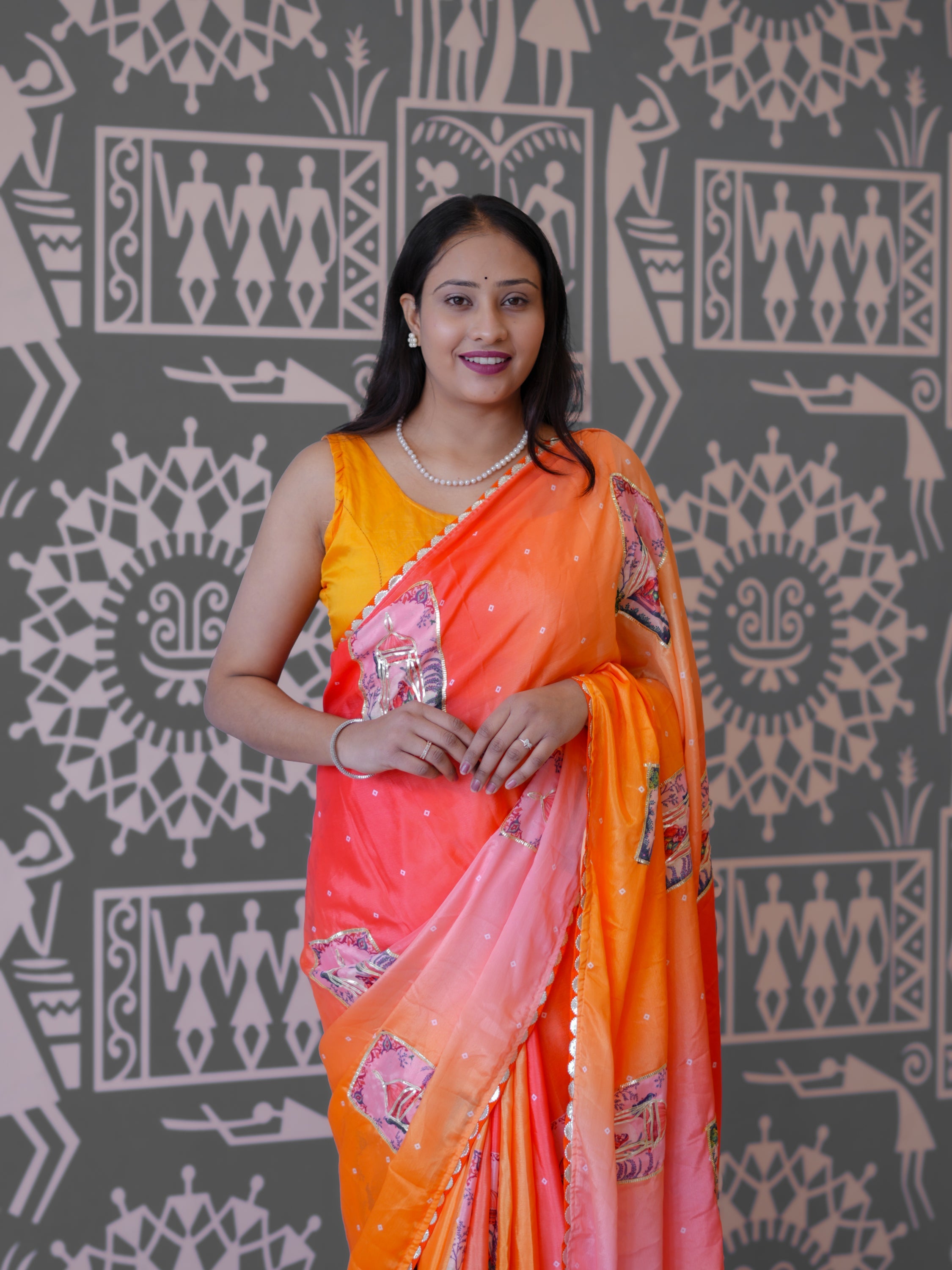 Buy Premium Saree with Kalamkari Style Tanmira 