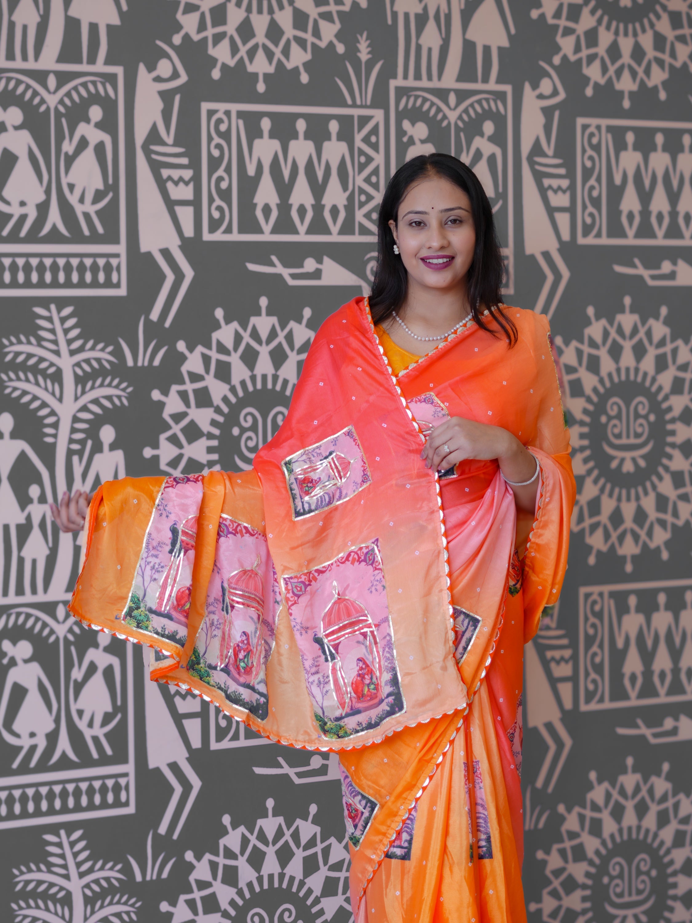 Buy Premium Saree with Kalamkari Style Tanmira 