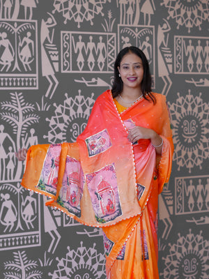 Buy Premium Saree with Kalamkari Style Tanmira 