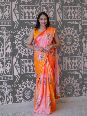 Buy Premium Saree with Kalamkari Style Tanmira 