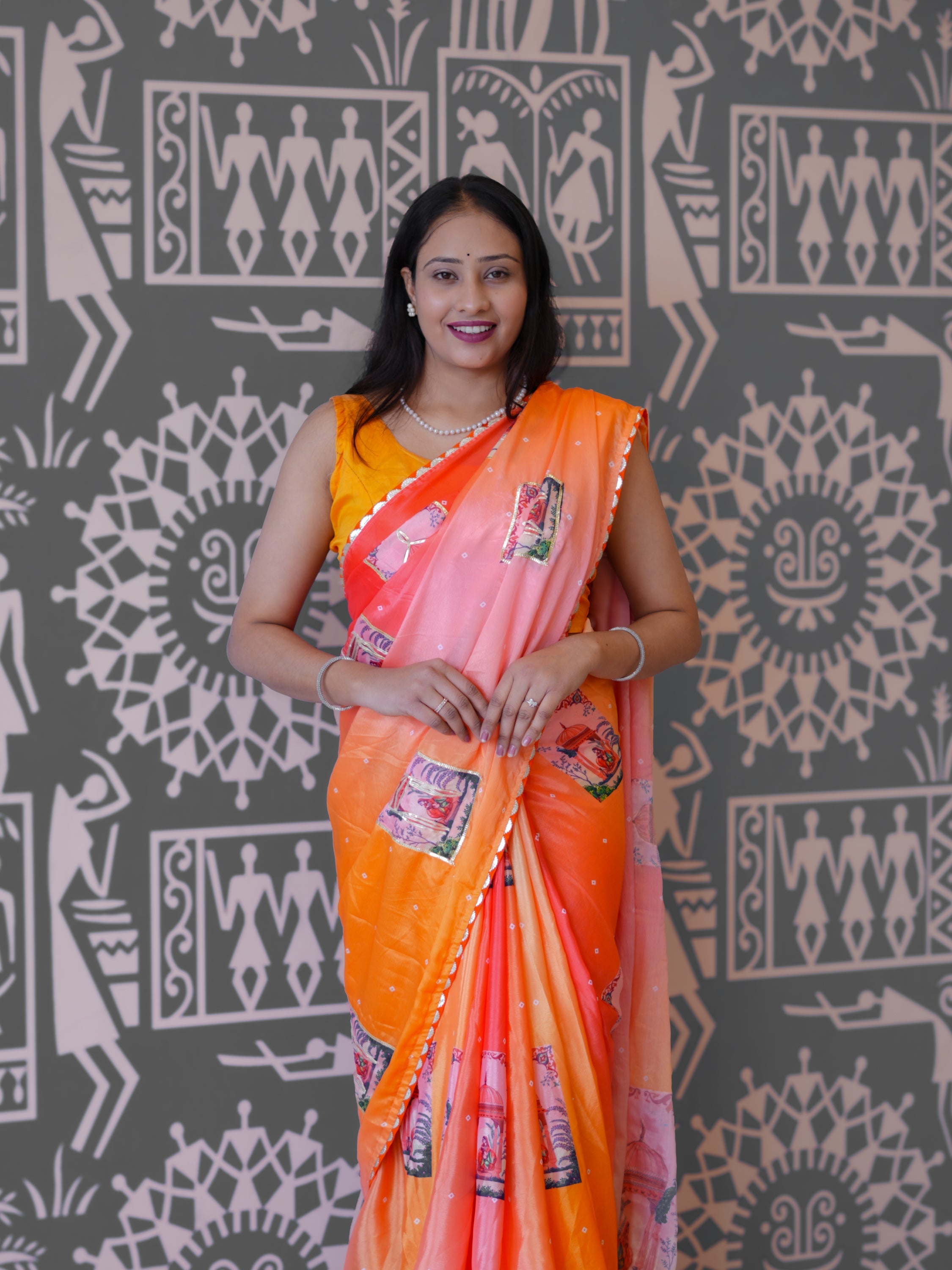 Buy Premium Saree with Kalamkari Style Tanmira 