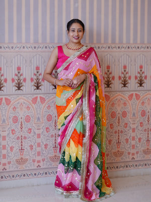 Buy  New Traditional  Georgette Saree With Festive Wear Tanmira 