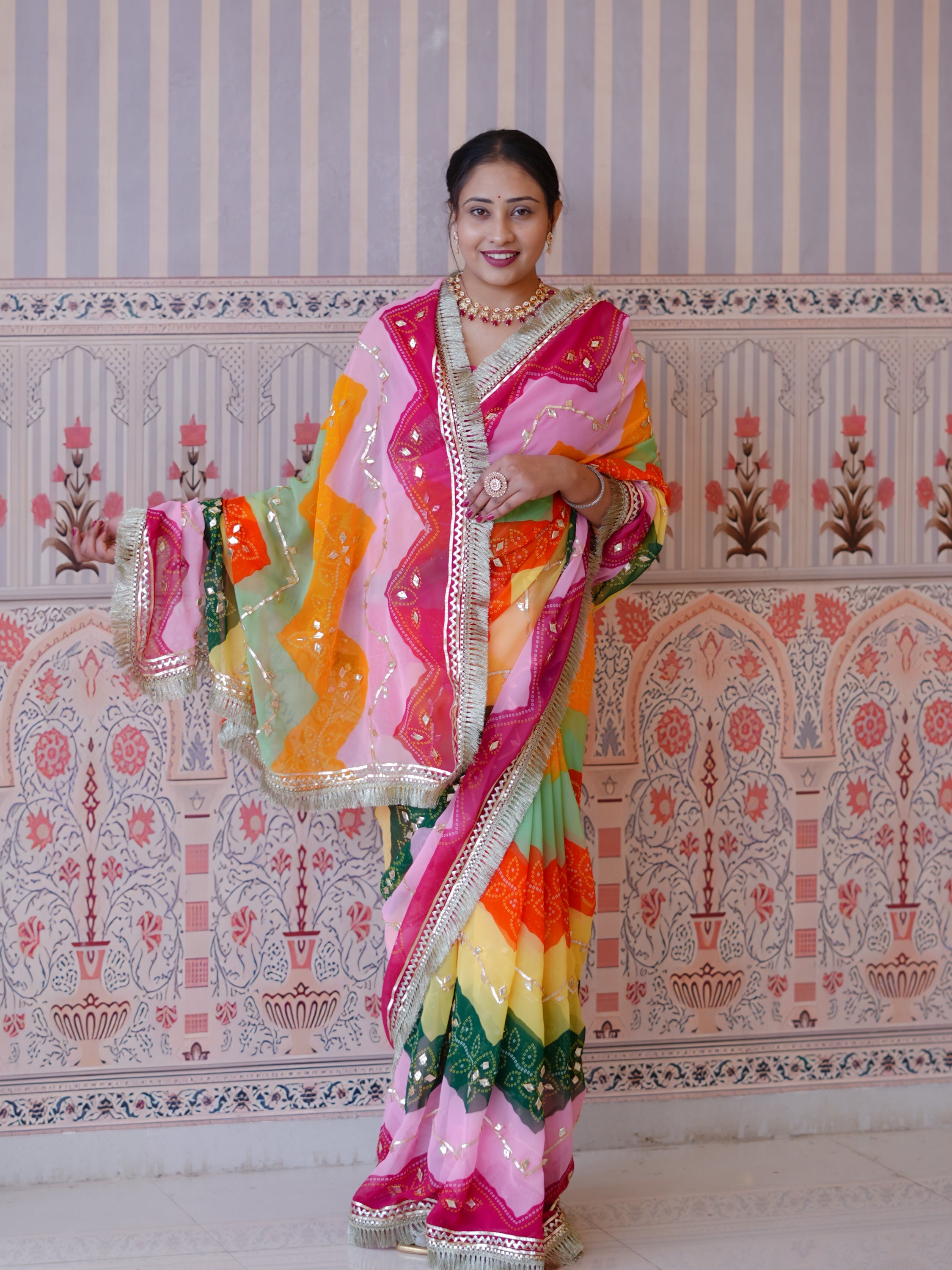 Buy  New Traditional  Georgette Saree With Festive Wear Tanmira 
