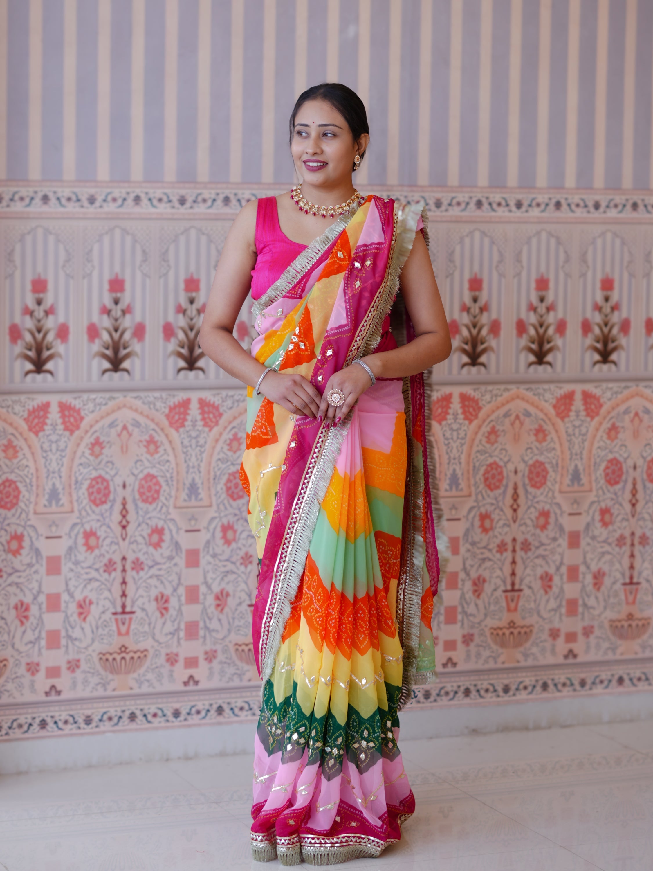 Buy  New Traditional  Georgette Saree With Festive Wear Tanmira 