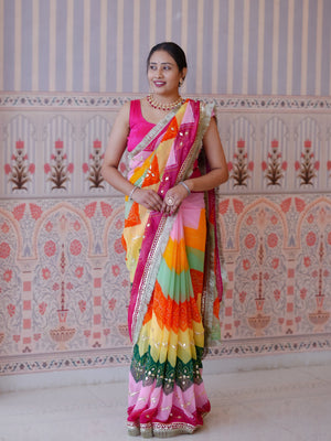 Buy  New Traditional  Georgette Saree With Festive Wear Tanmira 