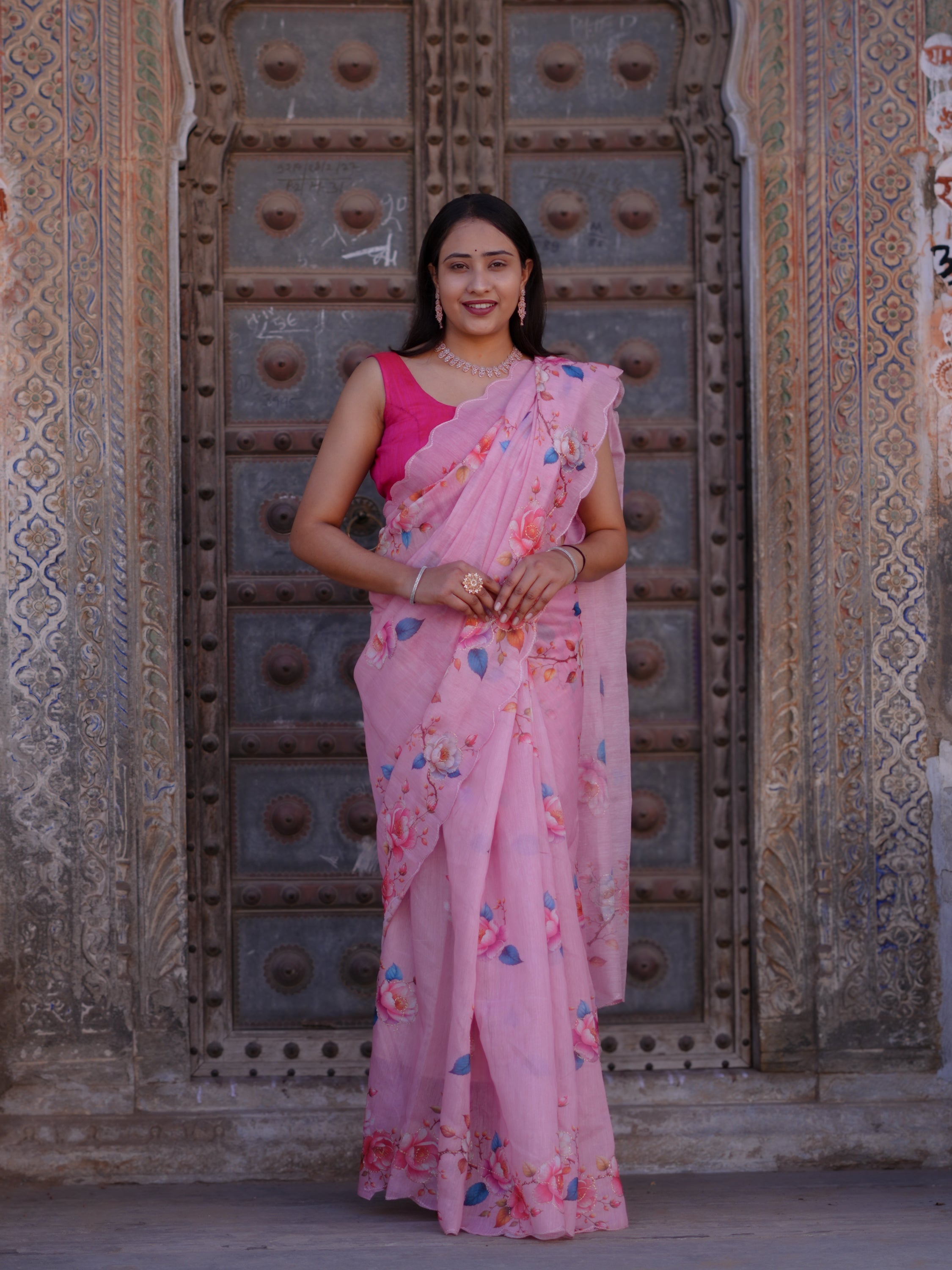 Buy Printed Saree for Everyday Casual Wear Tanmira 