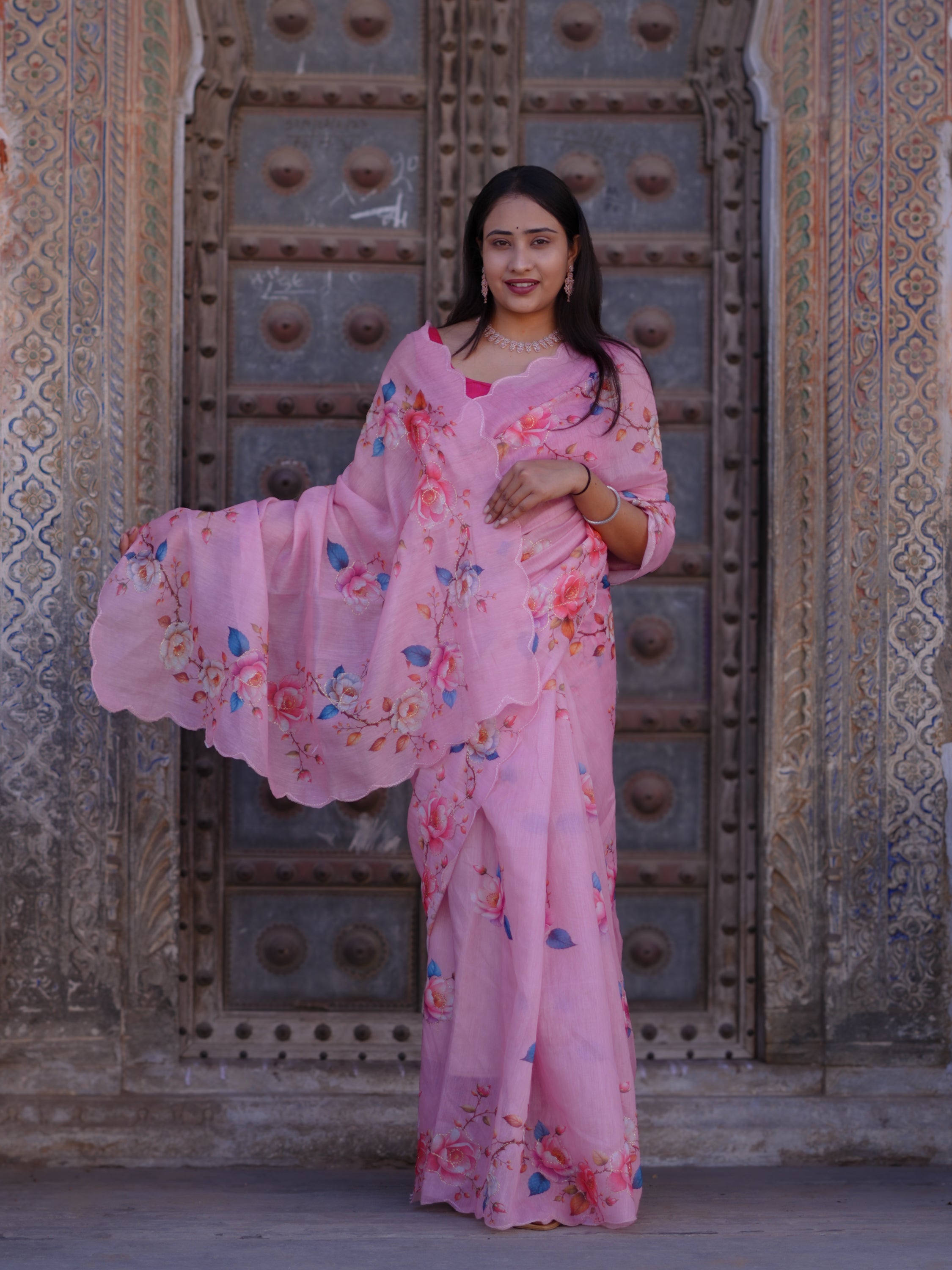 Buy Printed Saree for Everyday Casual Wear Tanmira 