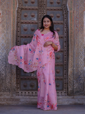 Buy Printed Saree for Everyday Casual Wear Tanmira 