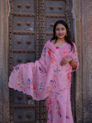 Buy Printed Saree for Everyday Casual Wear Tanmira 