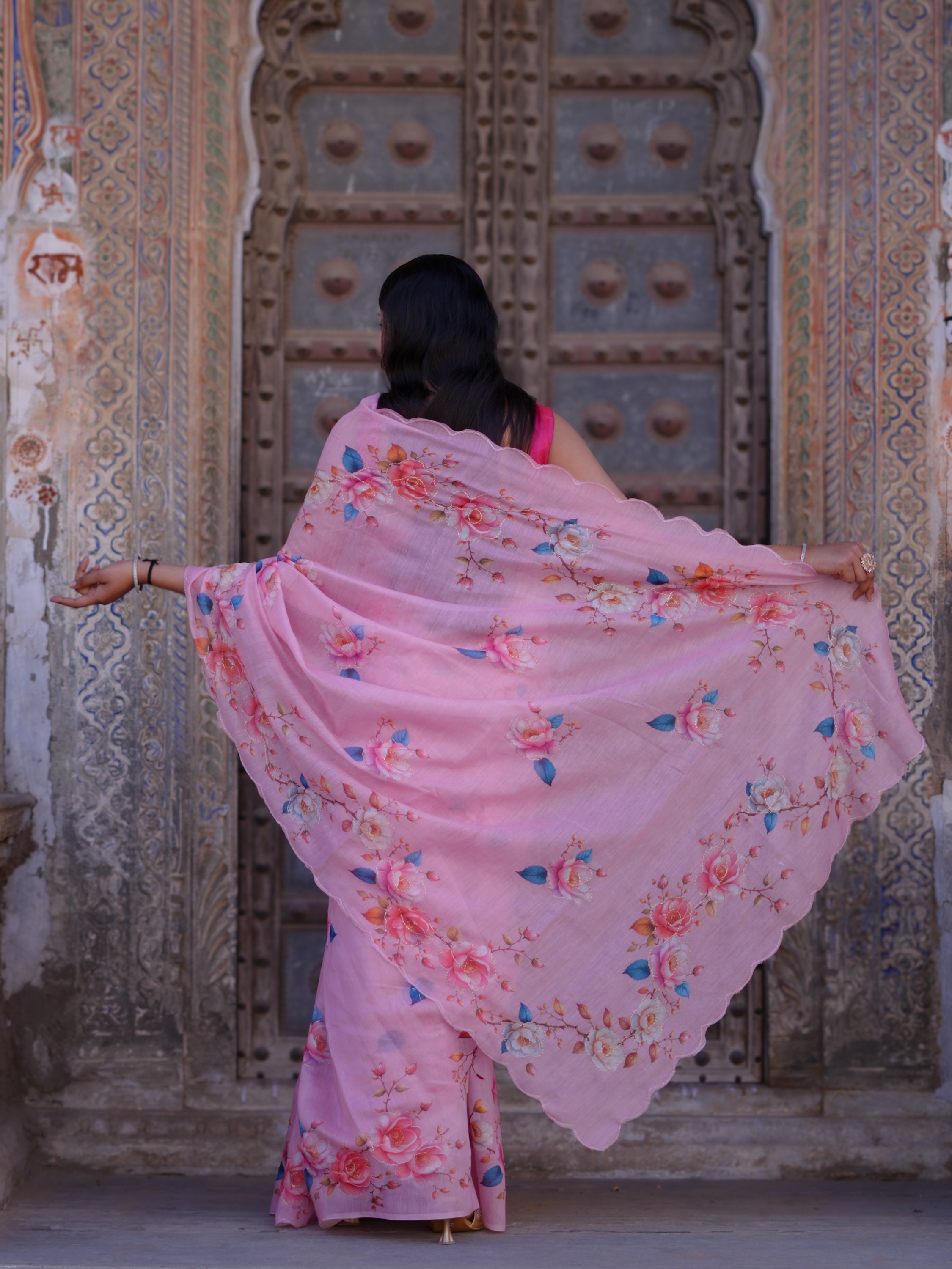 Buy Printed Saree for Everyday Casual Wear Tanmira 