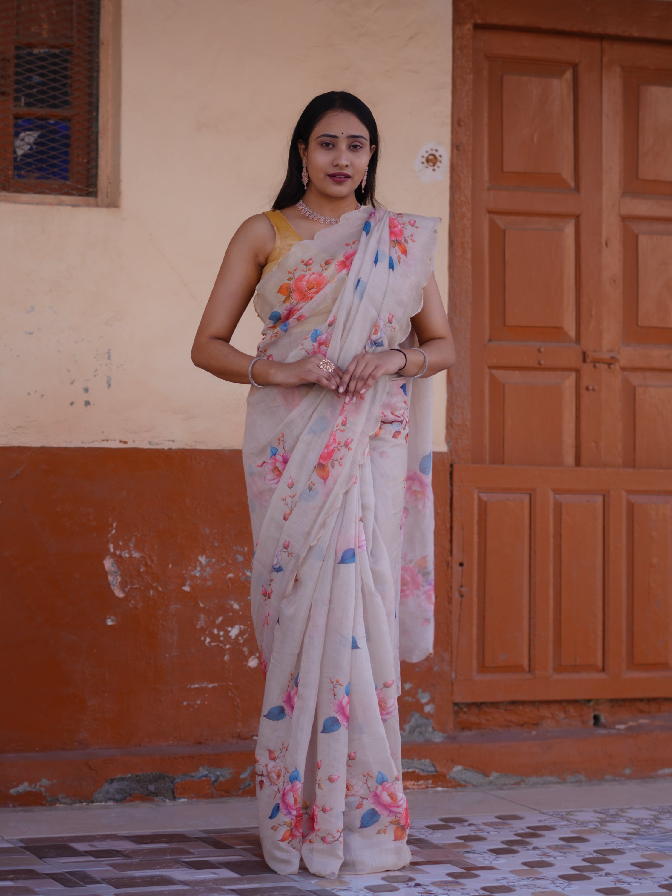 Buy New Printed Saree for Everyday Casual Wear Tanmira 
