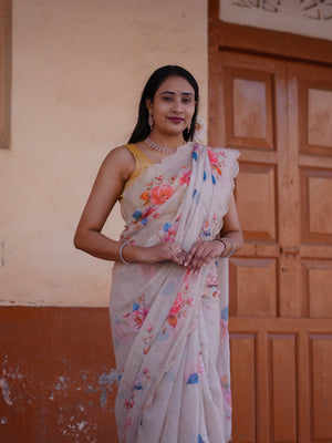 Buy New Printed Saree for Everyday Casual Wear Tanmira 
