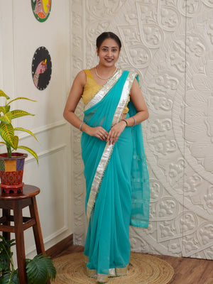Buy New Premium Saree with Rich Gota Border Work Tanmira 