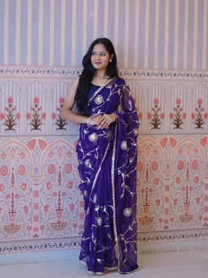 Buy Georgette Traditional Style Saree Tanmira  